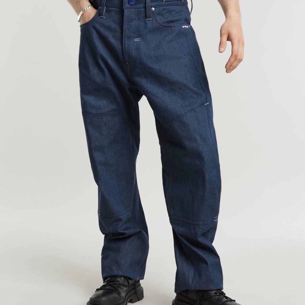 Nwt G-Star Raw Loose Vintage Denim Jean Wide Leg Dark Wash Streetwear Variegated